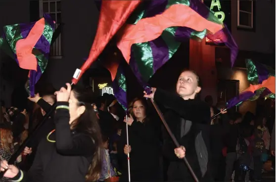  ?? PHOTOS BY JESI YOST — MEDIANEWS GROUP ?? Boyertown East/West Middle School Band at the Boyertown Halloween Parade.