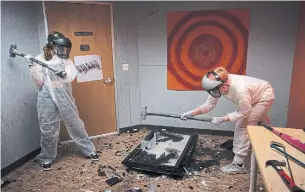  ?? JAE C. HONG THE ASSOCIATED PRESS FILE PHOTO ?? Rage rooms, which began in late 2019 as a stress reliever for life’s daily problems, have blossomed after practicall­y everything started shutting down last March when the pandemic began.