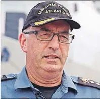  ?? CP PHOTO ?? Rear Admiral John Newton, Commander of MARLANT and JTF Atlantic, speaks with reporters at HMC Dockyard in Halifax on Tuesday. The military says five men involved in a filmed confrontat­ion at an Indigenous ceremony in Halifax are members of the Canadian...