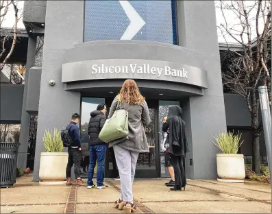  ?? JEFF CHIU/ASSOCIATED PRESS ?? The Federal Deposit Insurance Corp. seized the assets of Silicon Valley Bank on Friday, marking the largest bank failure since Washington Mutual during the height of the 2008 financial crisis.