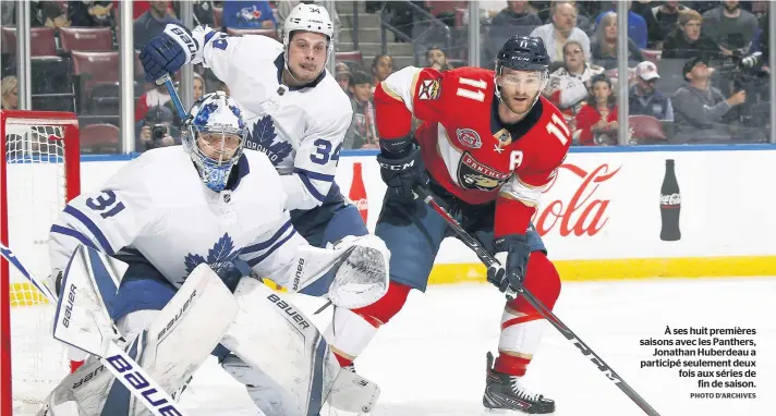  ?? PHOTO D’ARCHIVES ?? À ses huit premières saisons avec les Panthers, Jonathan Huberdeau a participé seulement deux fois aux séries de fin de saison.