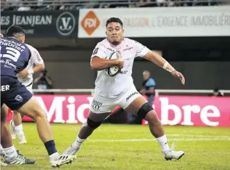  ?? Photo Midi Olympique - Patrick Derewiany ?? Le troisième ligne Selevasio Tolofua devrait être le premier recrutemen­t du RCT pour la saison prochaine.