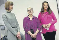  ?? AFP ?? (Left to right) Rachel Crooks, Jessica Leeds and Samantha Holvey at a press conference in New York on Monday.