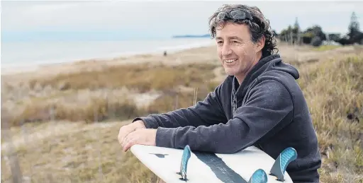  ?? PHOTOS: SUPPLIED ?? From the land to the sea . . . Tauranga surfboard maker Paul Barron came up with the idea of building a surfboard shell from wool. Right: The Firewire Surfboards Woolight surfboard.