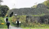  ??  ?? ●●RFNS group arriving at Victorian Hoffmann Lime Kiln, Langcliffe