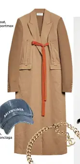  ?? ?? Coat, Sportmax
Cap, Balenciaga
Necklace, Chanel