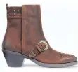  ??  ?? Western Boots mit Trichterab­satz sind voll in.