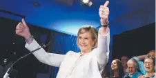  ??  ?? Independen­t candidate Zali Steggall last night