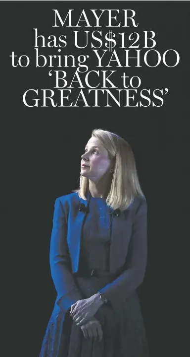  ?? Simon
Dawson
/Bloomb
erg
news ?? “I have great confidence in the strength of our business,” says Marissa Mayer, chief executive of Yahoo! Inc., which announced revenue growth of 1.5% Tuesday.