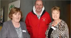  ??  ?? Mary O’Donovan, HSE; Pat Morris, Enniscorth­y and Joan Kavanagh, HSE.