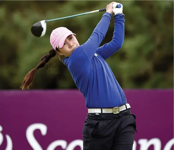  ??  ?? La Sud-Coréenne In-Kyung Kim a enlevé les honneurs de l’Omnium britanniqu­e de la LPGA.
