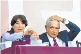  ?? ARACELI LÓPEZ ?? Delfina Gómez y AMLO.