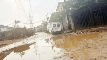  ?? ?? Adekan Akinsanya Road in Ejigbo LCDA. . PHOTO: ENIOLA DANIEL