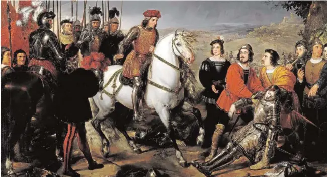  ?? ABC ?? «El Gran Capitán, recorriend­o el campo de la batalla de Ceriñola», de Federico de Madrazo, en el Museo del Prado