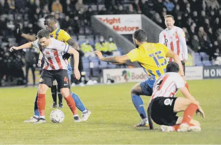  ?? ?? Sunderland captain Corry Evans playing against Shrewsbury Town.