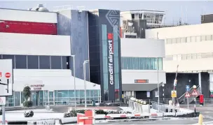  ??  ?? Fans were left stranded at Cardiff Airport due to the snow