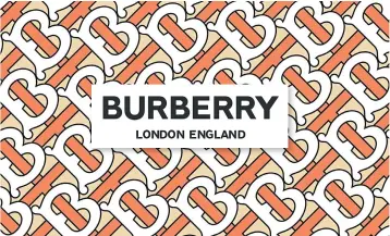  ??  ?? The new Burberry monograph and logo (inset).