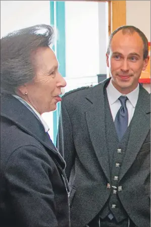  ??  ?? Michael Forbes with Princess Anne at the official opening back in May.