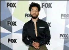  ?? PHOTO BY EVAN AGOSTINI — INVISION — AP, FILE ?? In this Monday file photo, actor and singer Jussie Smollett attends the Fox Networks Group 2018 programmin­g presentati­on after party at Wollman Rink in Central Park in New York. Smollett, who is black and gay, has said he was attacked by two masked men shouting racial and anti-gay slurs early. Chicago police said on Saturday, Feb. 16, “the trajectory of the investigat­ion” into the reported attack on Smollett has shifted and they want to conduct another interview with the “Empire” actor.