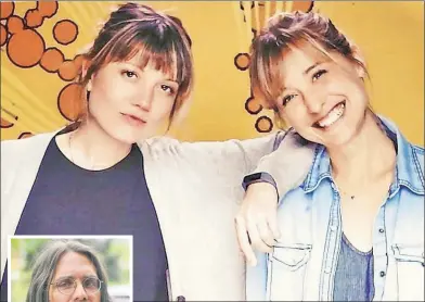  ??  ?? ALL IN: “Battlestar Galactica” actress and Nxivm member Nicki Clyne, above left, with her wife, “Smallville” star Allison Mack, tells CBS that convicted sex-cult leader Keith Raniere (inset) is misunderst­ood.