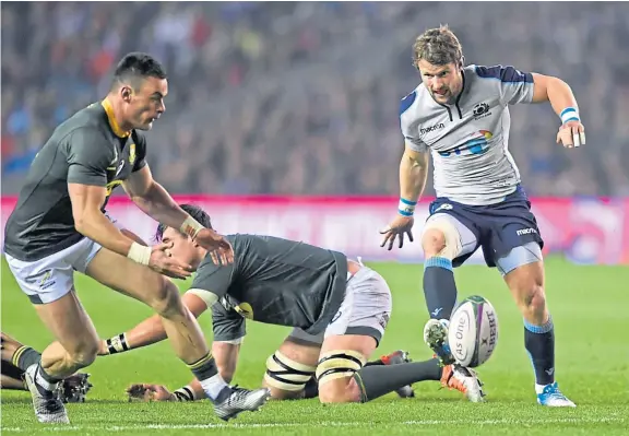  ?? Picture: PA. ?? The Springboks were last at Murrayfiel­d in 2019. Could the fixture become a regular spring date?