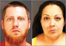  ?? DIGITAL FIRST MEDIA FILE PHOTO ?? Sean Dolhancryk, 32, and his girlfriend and Sandra Dicianno, 31, are seen after their arrests by Upper Darby police.