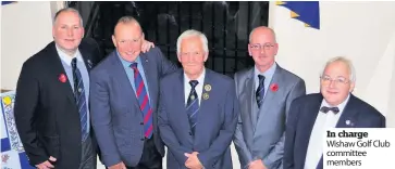  ??  ?? In charge Wishaw Golf Club committee members