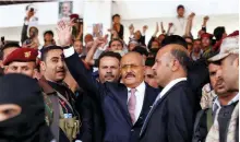  ?? AFP ?? Ali Abdullah Saleh’s last act was also the finest hour of his life