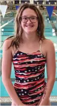  ?? Submitted photo ?? Lake Hamilton rising seventh grader Aubrey Schmitt set nine personal bests at the USA-Mary Grace Tucker Memorial at the University of Arkansas at Little Rock.