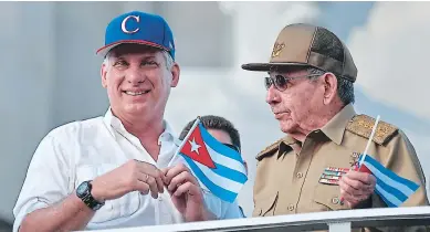  ?? Afp ?? El presidente Miguel Díaz-canel presidente del Consejo de Estado y Raúl Castro.