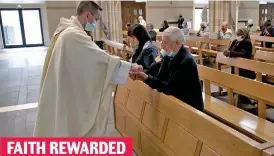  ??  ?? FAITH REWARDED
The first Mass at St Andrew’s Cathedral, Glasgow, in months