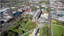  ?? MURRAY WILSON/STUFF ?? Palmerston North’s civic and cultural precinct reaches from Te Marae o Hine/The Square to the Railway Land.