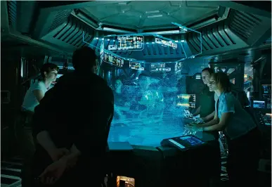  ??  ?? Ship happens On board with the crew of the Covenant, which is carrying 2,000 married colonists.