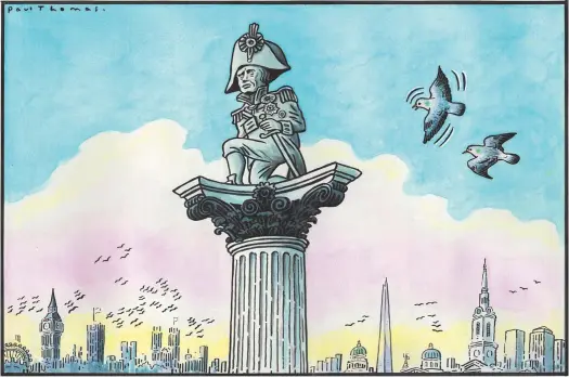  ??  ?? ‘The protesters agreed Nelson’s Column could stay - as long as he took the knee’ To order a print of this Paul Thomas cartoon or one by Pugh, visit Mailpictur­es.newsprints.co.uk or call 0191 6030 178.