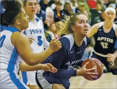  ?? LUCJAN SZEWCZYK – SPECIAL TO THE SENTINEL ?? Aptos High senior basketball star Natalia Ackerman was named Cal-Hi Sports’ Girls D-III State Athlete of the Year.