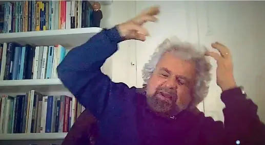  ??  ?? L’ultima uscita Il «contro discorso» di fine anno pubblicato da Beppe Grillo sul suo blog il 31 dicembre: ultima uscita pubblica del fondatore del Movimento 5 Stelle