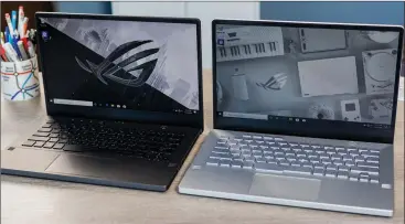  ??  ?? The ROG Zephyrus G14 is available in Eclipse Grey and Moonlight White.