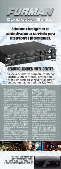  ??  ?? Contractor Series Soluciones inteligent­es de administra­cion de corriente para integrador­es profesiona­les. CN-2400S CN-1800S