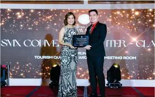  ?? CONTRIBUTE­D PHOTO ?? SMX Convention Center Clark and Olongapo bring home multiple accolades from the Tourism Recognitio­n for Enterprise­s and Stakeholde­rs Awards by the Department of Tourism Region 3.