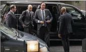  ?? EVAN VUCCI — THE ASSOCIATED PRESS ?? Michael Sussmann, a cybersecur­ity lawyer who represente­d the Hillary Clinton presidenti­al campaign in 2016, arrives at federal court on Monday in Washington. He is accused of making a false statement to the FBI during the Trump-Russia probe.