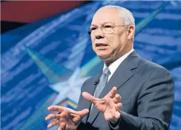  ?? JACK PLUNKETT/AP 2006 ?? Former Secretary of State Colin Powell died Monday of complicati­ons from COVID-19 at the age of 84.