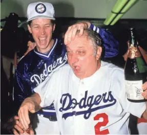  ?? GEORGE ROSE/GETTY IMAGES ?? Tommy Lasorda’s Dodgers won the 1985 NL West title.