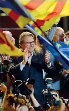  ??  ?? In difficoltà Artur Mas, 59 anni, presidente uscente della Catalogna (Getty)