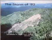  ?? ROSS ERIC GIBSON COLLECTION ?? Santa Cruz Sentinel publicatio­n documentin­g the storm of 1982. Cover shows the Love Creek Slide, as photograph­ed by Pete Amos.