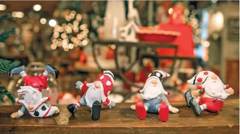  ??  ?? Find your holiday treasures at the Mercantile at the Crossroads in Elmira.