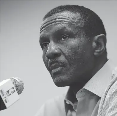 ?? DAVE ABEL / POSTMEDIA NEWS FILES ?? Former Toronto Raptors head coach Dwane Casey will now be in charge of the Detroit Pistons after agreeing to a five-year deal on Monday reportedly worth in excess of $7 million a season.