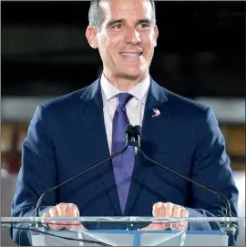  ?? PHOTO: GETTY IMAGES ?? Los Angeles Mayor, Eric Garcetti — a future presidenti­al candidate?