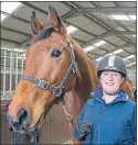  ??  ?? Horse unit chief Shirley Melling with escape artist Billy