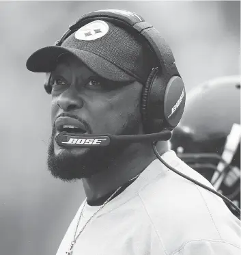  ?? GARY LANDERS / THE ASSOCIATED PRESS ?? Pittsburgh Steelers head coach Mike Tomlin: “I just try to challenge these guys to get better every day.”