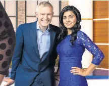  ??  ?? TEAMWORK Storm appears with Jeremy Vine on Channel 5 show